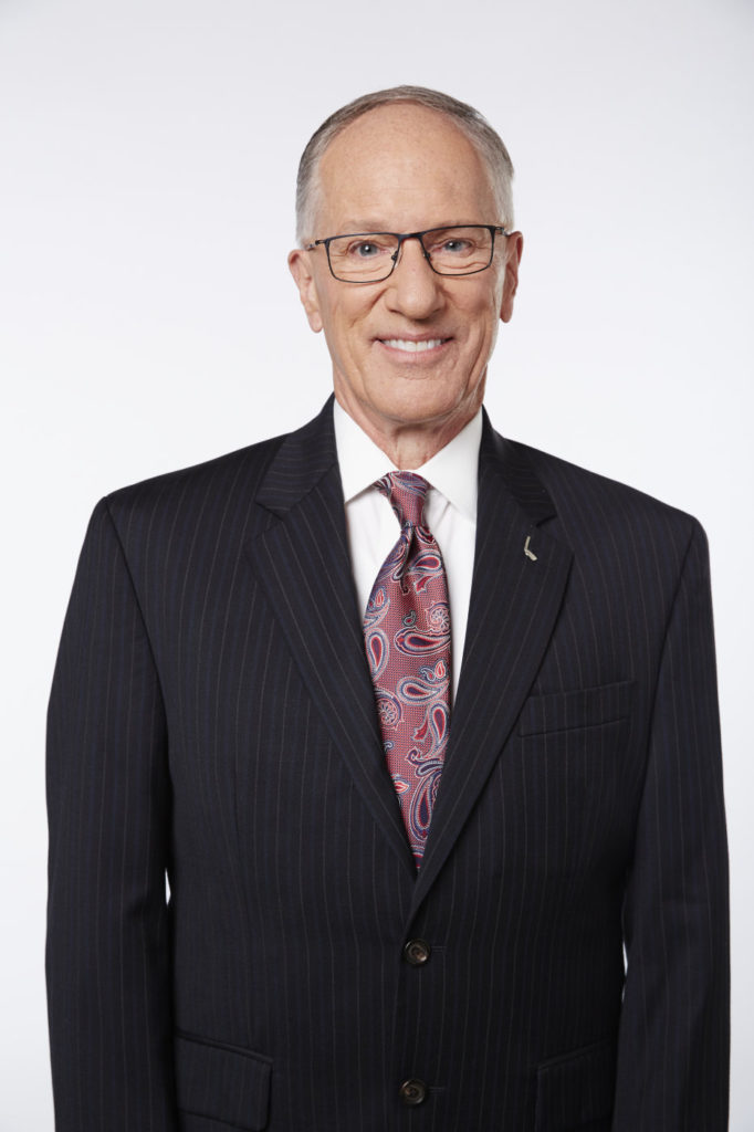NATIONAL HOCKEY LEAGUE -- Pictured: Mike Doc Emrick, NHL Play-by-Play, NBC and NBCSN (Photo by: Heidi Gutman/NBCUniversal)
